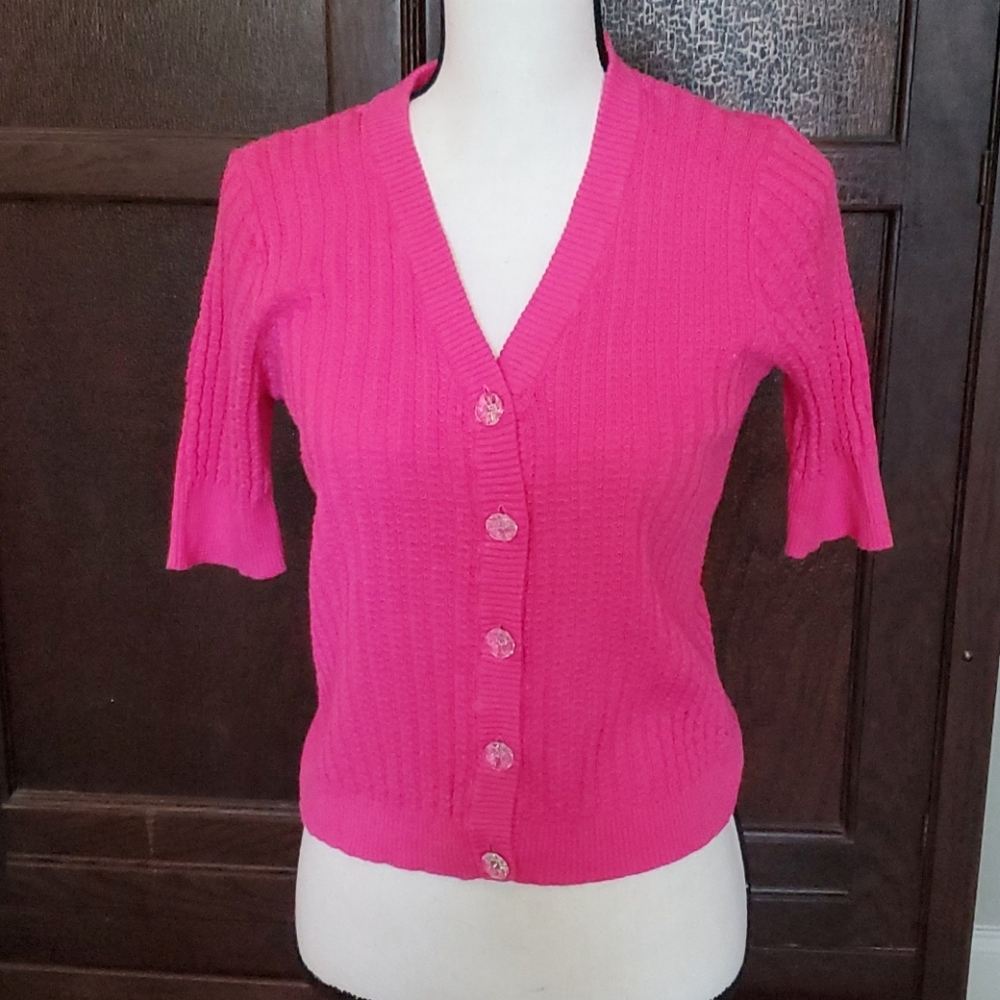 Josephine petite pink SS Size PM Cardigan sweater